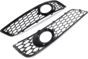 Mistlamp Grille Covers - Honingraat Zwart - Voor Audi A3 8P (2009-2012) - Voorbumper Accessoire