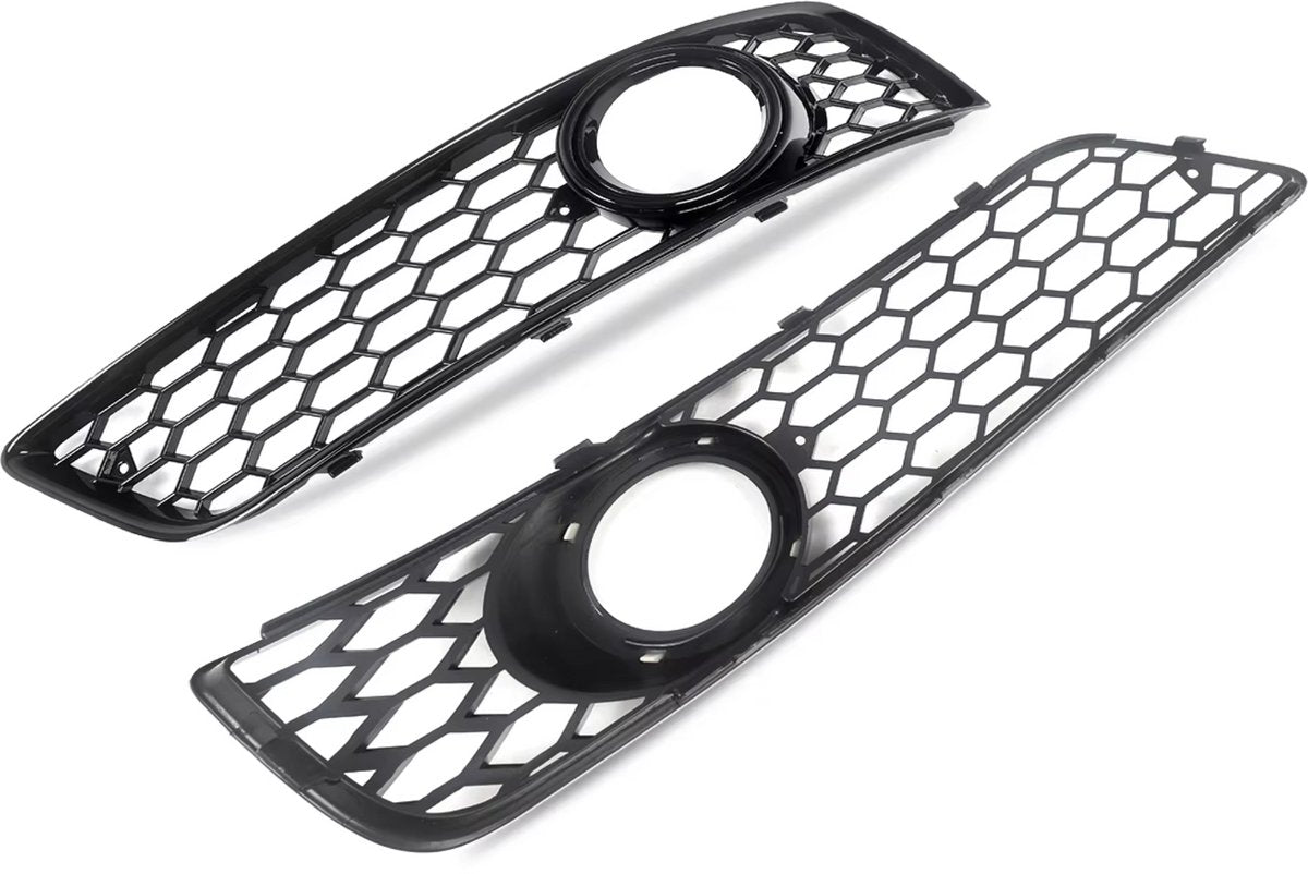 Grille - Voor Audi A3 8P 2009-2012 - Auto accessoires - Mistlichtgrille - Honingraat grille - Zwart