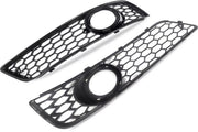 Mistlamp Covers Zyrell - Grille - Honingraat Zwart - Voor Audi A3 8P (2009-2012) - Voorbumper Accessoire