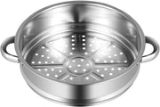 Stoompan - Stoomkoker - Stoommandje - Voor Gezond Koken in de Keuken - 5-Laags Multifunctionele Stoomboot - 24 cm met Glazen Deksel - RVS