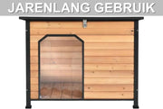 Hondenhok - Hondenmand - Hondenhuis - Hondenkennel - Voor Buiten - Voor Tuin & Buitenruimte - Bruin