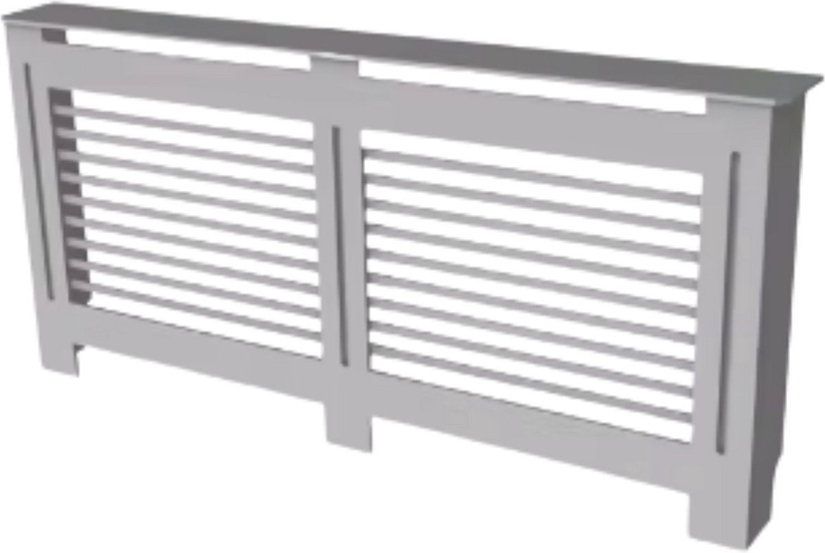 Radiatorombouw Grandiose - 172x92 cm - Ombouw rooster - Horizontale panelen - MDF - Stijlvol - Grijs