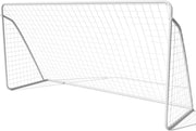 Voetbaldoelset - Voetbalgoal - Voetbaldoel - Doelwand - Draagbaar Voetbaldoel voor Achtertuin - Weerbestendig Metalen Frame met Grondpalen - Geschikt voor Kinderen & Volwassenen - 366 cm x 183 cm