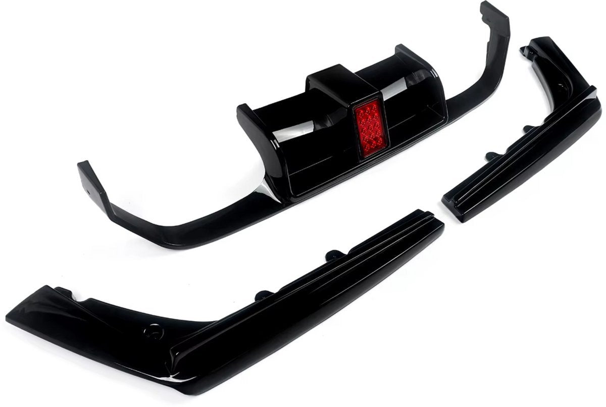 F1 Diffuser Apexline - Stijl met LED - Zwart - Voor BMW M3/M4 F80/F82/F83 - Performance Look