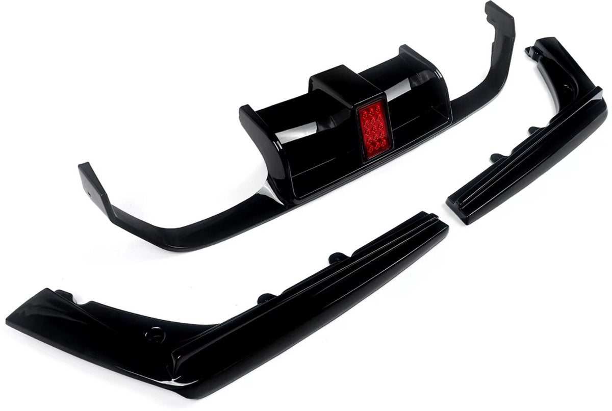 F1 Stijl Achterdiffuser met LED - Zwart - Voor BMW M3/M4 F80/F82/F83 - Performance Look