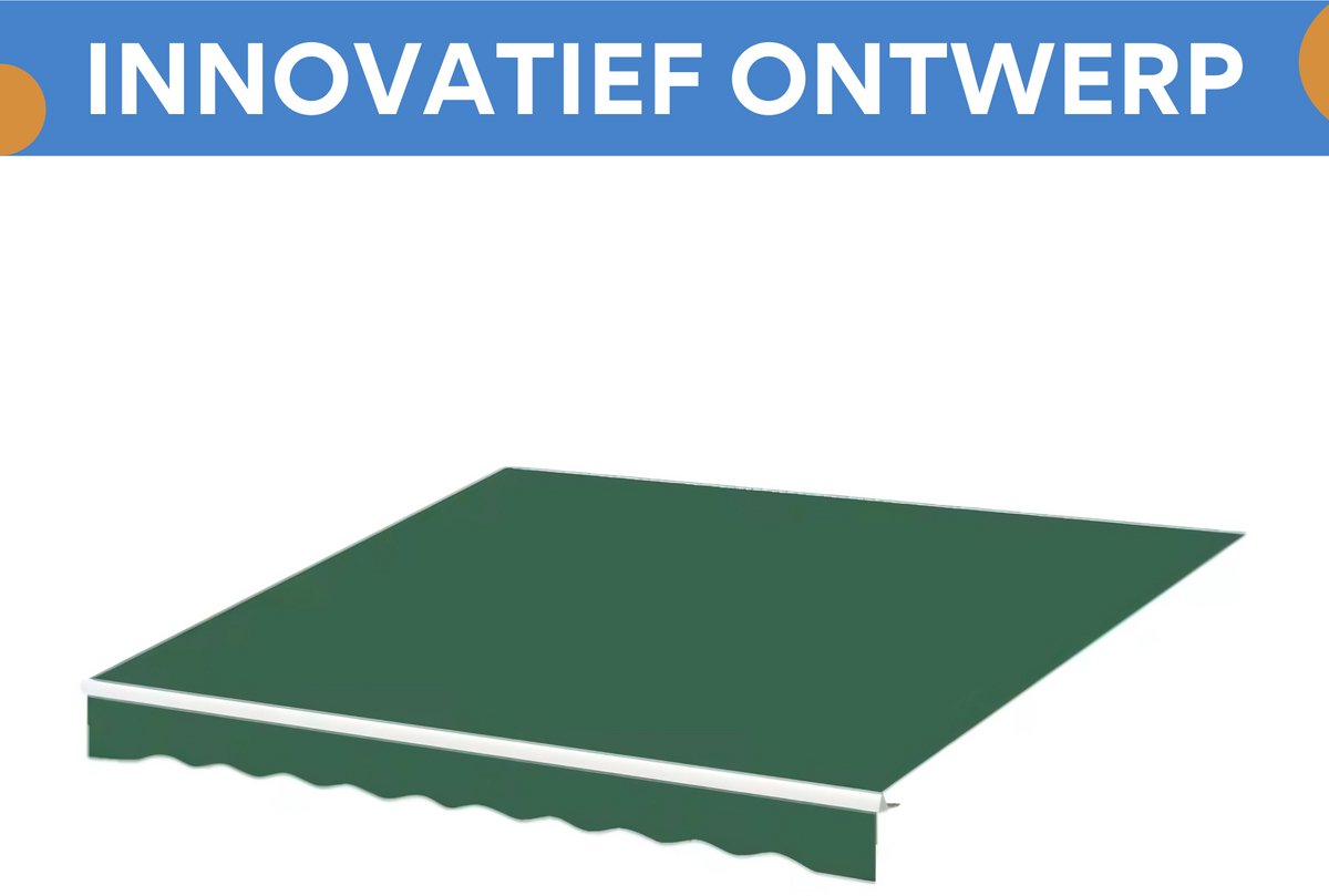 Zonneschermdoek 250x200cm - Vervangend Stof 420D Oxford - Schaduwdoek - Luifeldoek - Zonwering - PU coating - Donkergroen