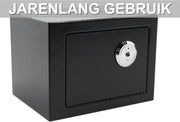 Kluis kluis - 23cm - Waterdicht - 2 sleutels - Zwart
