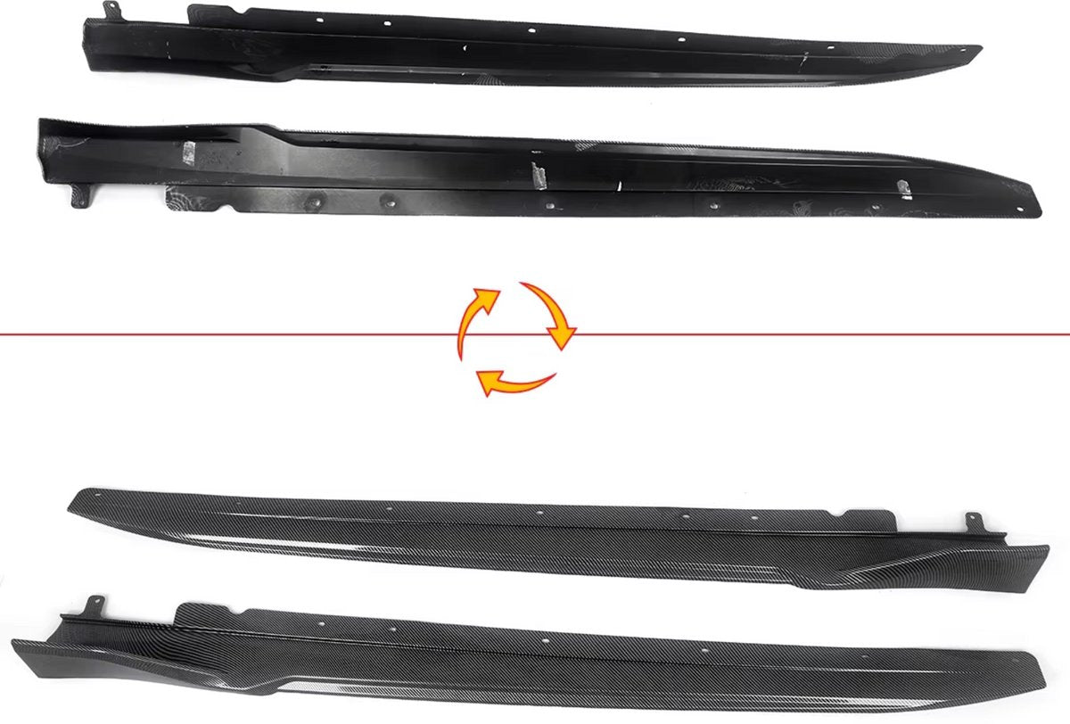 Zijrokken Verlenging - Koolstofvezel Look - Voor BMW 3 Serie G20/G28 M Sport (2019-2023) - Performance Accessoire