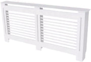 Grandiose Radiatorombouw - 152x92 cm - Ombouw rooster - Horizontale panelen - MDF - Stijlvol - Wit