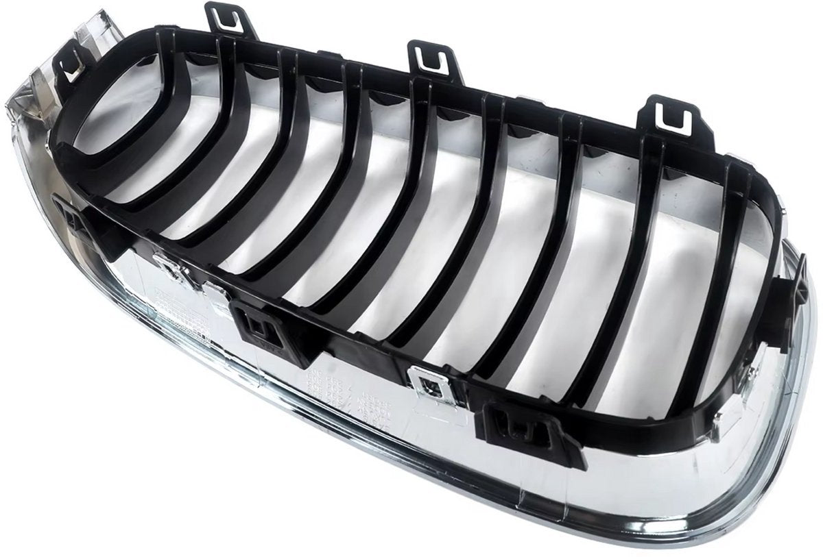 Voorbumper Grille Zenvo - Chroom & Zwart - Voor BMW F34 328i/335i 3 Serie GT (2013-2019) - Links & Rechts - Auto accessoires