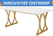 Eettafel - Keukentafel - Eetkamertafel - Voor 4-6 personen - Wit
