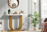 Consoletafel Valita - Haltafel - 100cm - Wandtafel - Gang of woonkamer - Goud/wit
