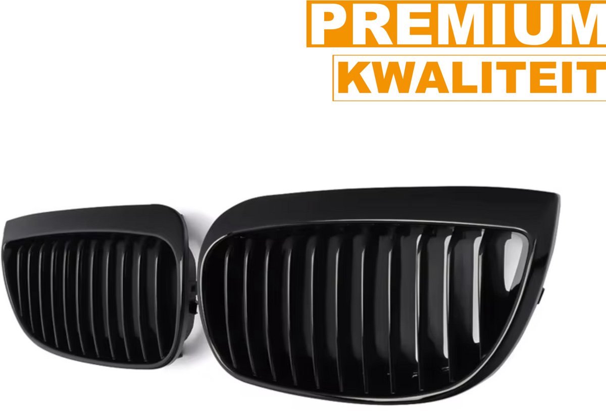 Grille Glossline - Voorbumper Grille - Gloss Black - Auto accessoires - Voor BMW E81/E87 1 Serie (2004-2007)