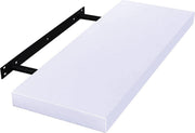 Wandplank Didi - Wit - 25cm - Wandrek - Zwevende wandplanken tegen muur - Wandrek - Fotoplank kinderkamer - Boekenplank - Hout MDF - Set van 2
