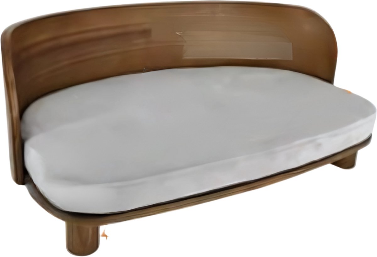 Verhoogde Kattenmand - 64cm - Kattenbed - Houten kattenbench voor Binnen - Lounge Fauteuil voor Katten, Puppies of Kleine Dieren