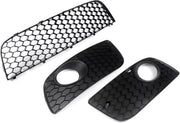 Voorbumper R-Line Sport - Voorbumper - Voor VW Golf MK5 Jetta/GLI/GTI 2006-2009 - Auto accessoires - Honingraat grille - Rode trim - Zwart