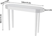 Consoletafel Teroni Opulence - Haltafel - Wandtafel - Zilver - Sidetable - 120cm