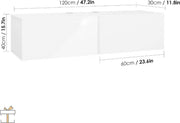 Bolt Edge TV Meubelkast - Wit - Met lade - Landelijk - 120x40x30cm