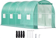 Tuinkas - Inlooptunnelkas Groen - 5x2x2 m - Met Gegalvaniseerd Waterdicht Frame