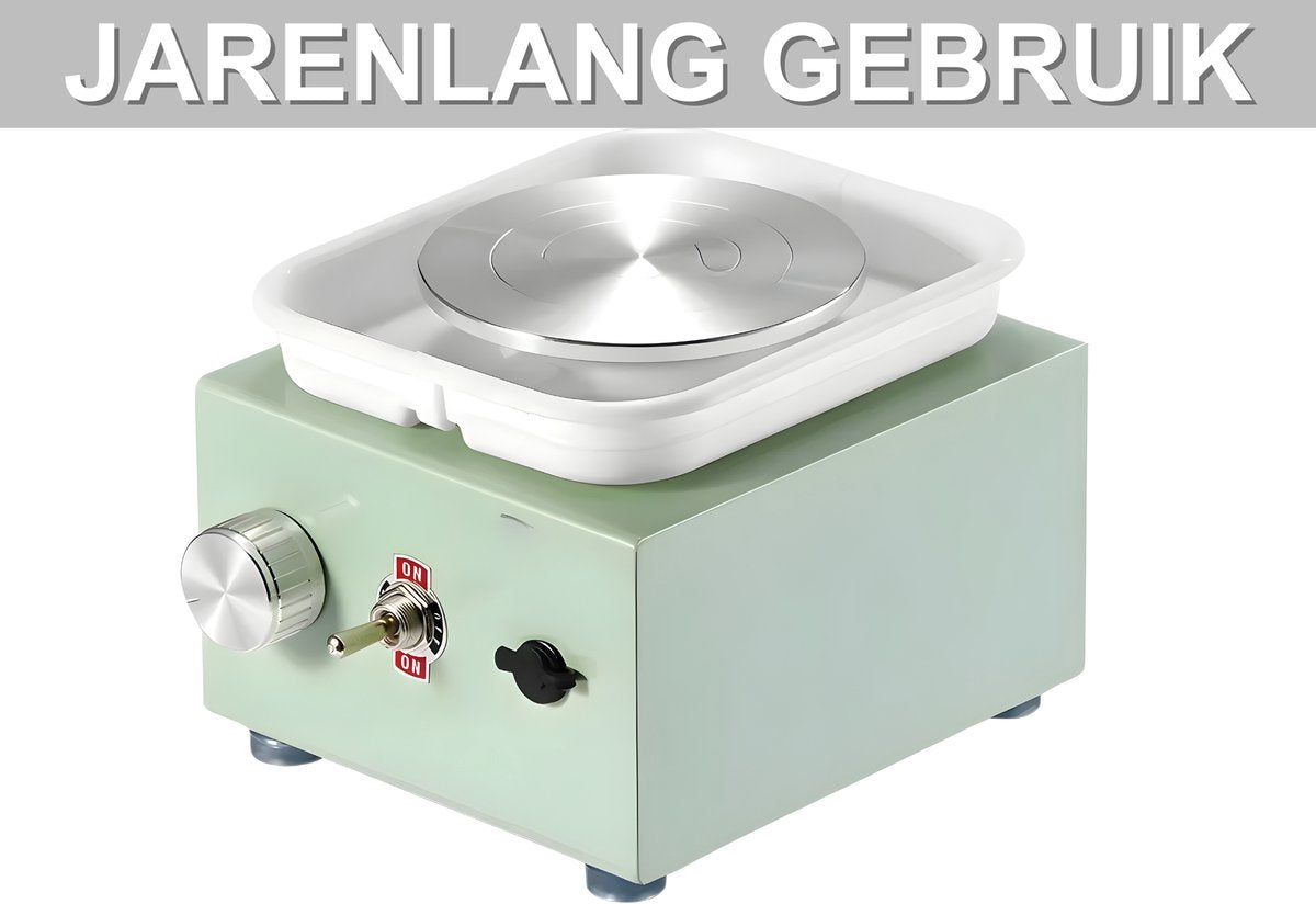 Elektrisch Mini Aardewerkdraaiwiel – Draaischijf - Pottenbakkersschijf - Voor Thuis & DIY – Groen
