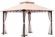 Opvouwbaar paviljoen - Feesttent - Luxe tent - 330x330x316 cm - Beige