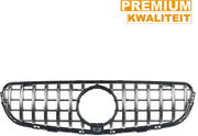 Bumpergrille Straton - Chroom/Zwart - Met Camera Gat - Voor Mercedes GLC C253/X253 (2016-2019) - Racing Bumper Grill