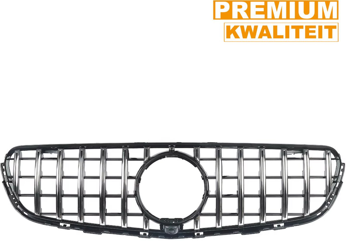 Voorbumper Grille - Chroom/Zwart - Met Camera Gat - Voor Mercedes GLC C253/X253 (2016-2019) - Racing Bumper Grill