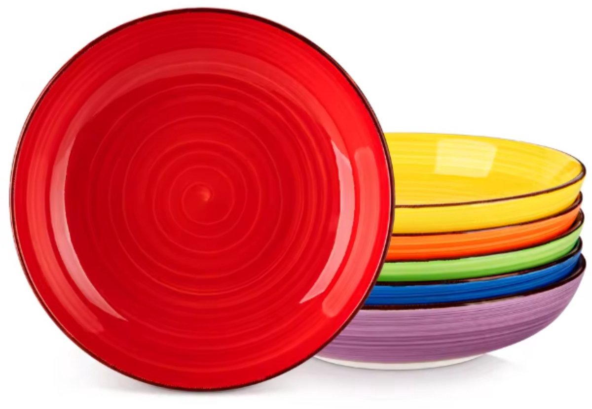 Verano Serviesset - 12 delig - 12 persoons - Mix kleuren - Dinerborden - Bordenset - Diepe borden - Ontbijtborden - Servies - Keukenservies