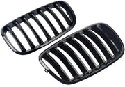 Grille Iron Zyrell - Voorbumper grille Iron - Voor BMW X5/X6 E70/E71 (2007-2013) - Glanzend Zwart - Auto accessoires