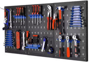 Gereedschapswand XL - Blauw - 120x60cm - Pegboard - Gereedschapsbord - Gereedschapwand - Gereedschap organizer - Gereedschapskast - Metalen muur organizer - Tool organizer