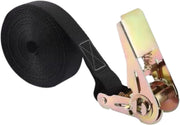 Spanbanden met ratel - 10 stuks - Sjorband - Ratelriemen 25mm/6m -800kg trekkracht - Polyester Zwart