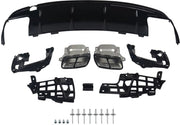 Voorbumper met Uitlaat - Voor Mercedes CLA W117/C117/X117 (CLA260/CLA45)- Glanzend Zwart - Auto Accessoires