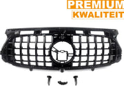 Voorbumper Grille - Voor Mercedes GLA-Klasse H247 (2020-2023) - Glanzend Zwart - GT Stijl - Auto Accessoires