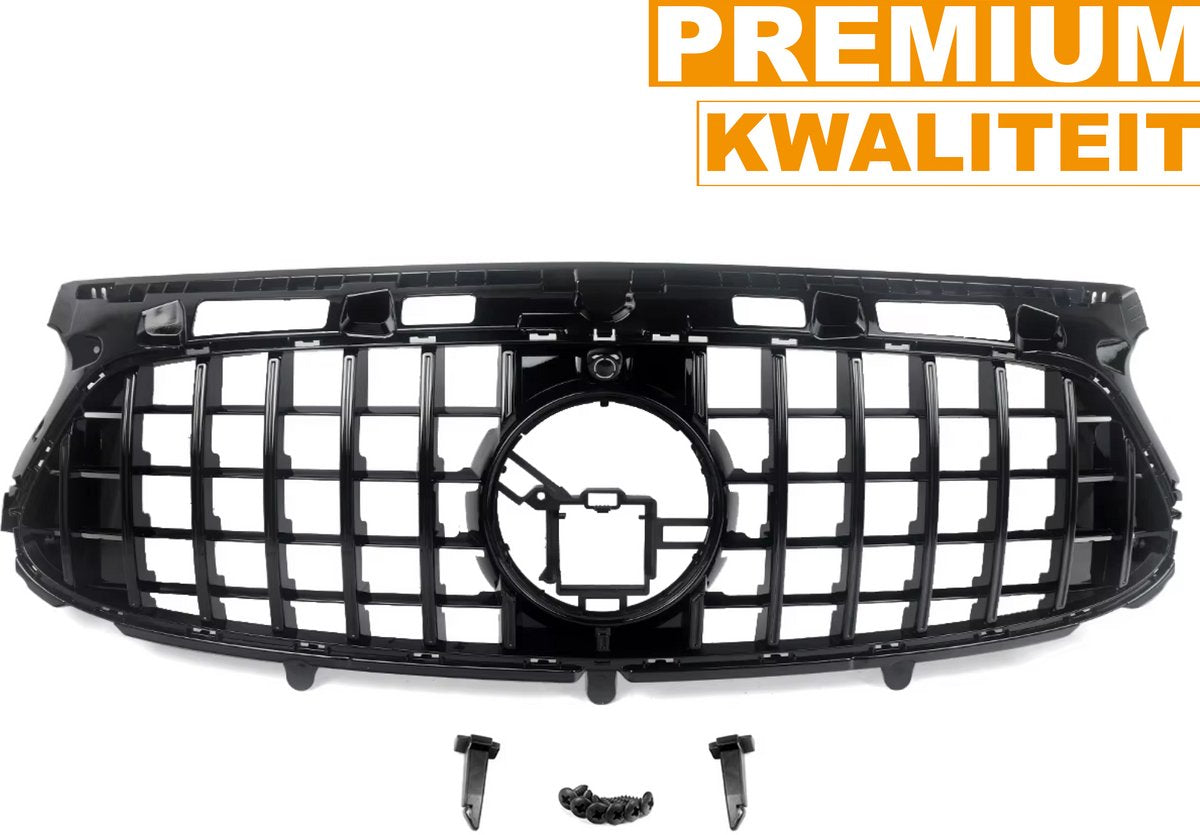 Voorbumper Grille - Voor Mercedes GLA-Klasse H247 (2020-2023) - Glanzend Zwart - GT Stijl - Auto Accessoires