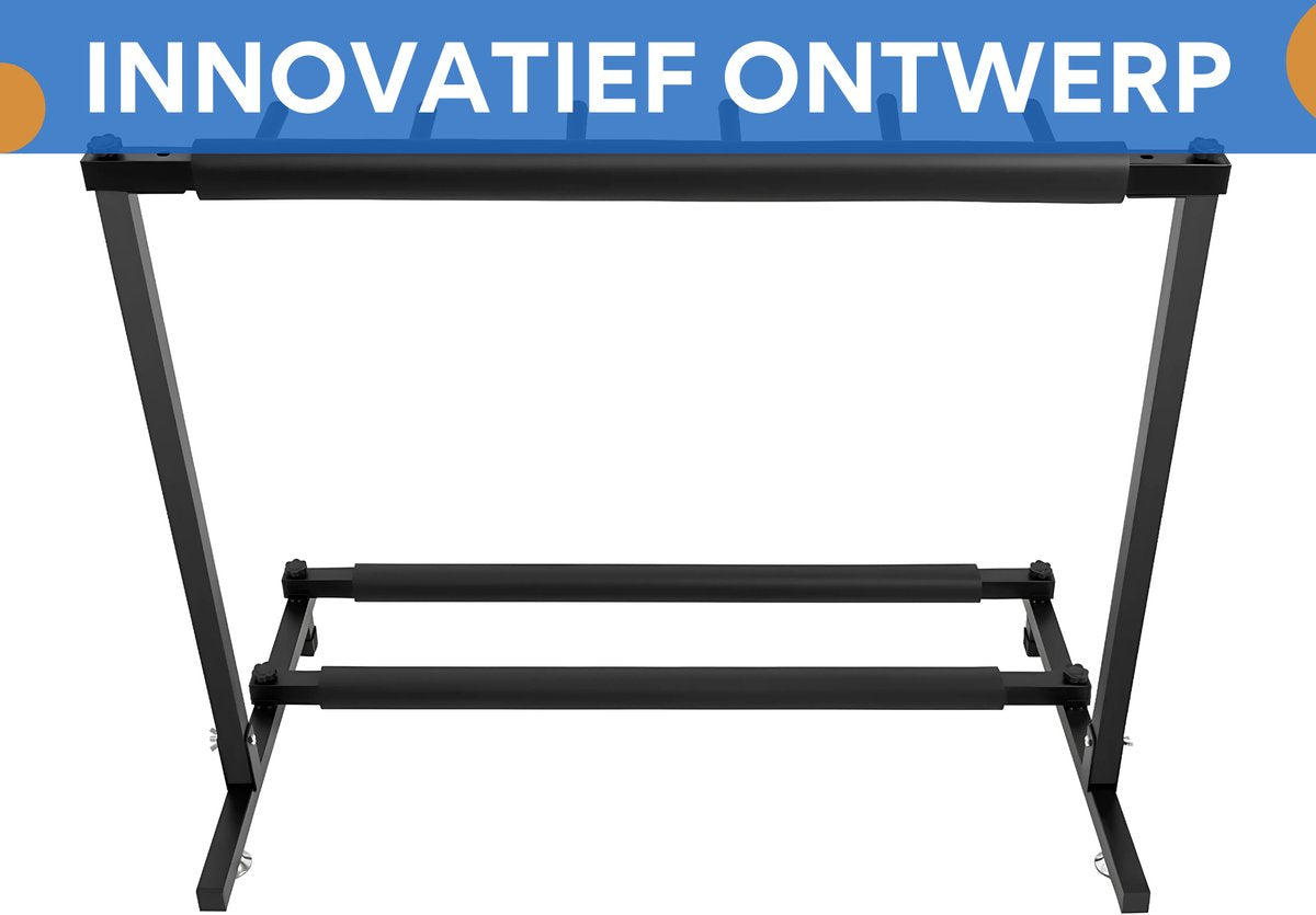 Gitaarstandaard voor 5 Gitaren - Voor Akoestische, Elektrische & Basgitaren - Opvouwbaar statief