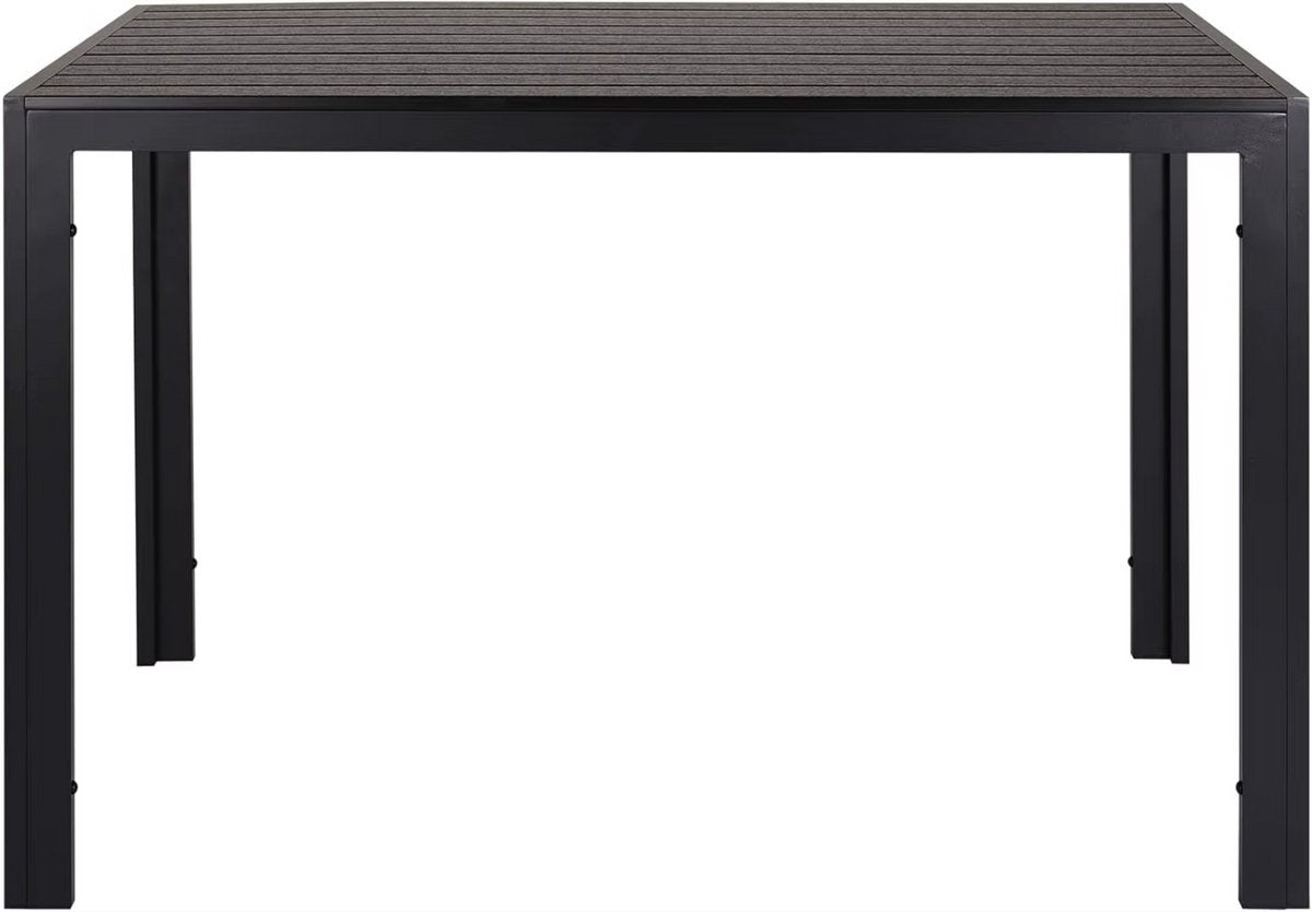 Tuintafel kunststof - 110cm - Voor Balkon, Terras en Tuin - Aluminium frame - Rechthoek - Weerbestedig