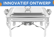 Buffetverwarmer - Chafing dish - Buffetwarmer - Warmhoudplaat - Warmhoudbakken - Voor Catering en Buffetserveren