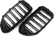 Voorbumper grille Deluxe - Voor BMW 5 Serie G30/G31 (2017-2018) - Gloss Black - Auto accessoires - Magisch Design