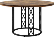 Eettafel Ceylix - Ronde Tafel 120cm - Voor 4 Personen - Voor Eetkamer of Keuken