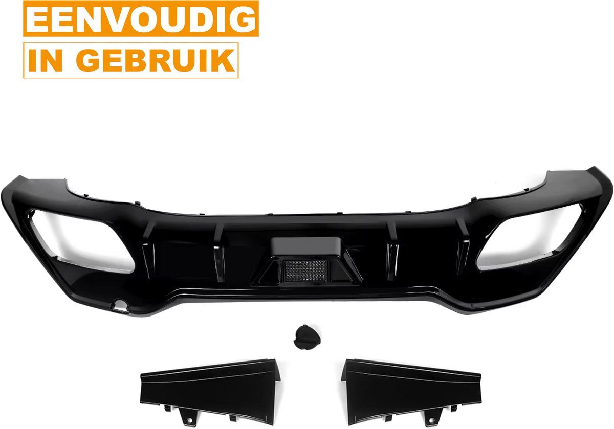 Diffuser LED Blade - Achterdiffuser Lip met LED - Voor BMW 8 Serie G14/G15 M850i Coupe (2018-2023) - Auto Accessoires