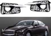 Mistlamp Grille Bezels - Voor Infiniti Q50 Base (2014-2017) - Chrome Trim
