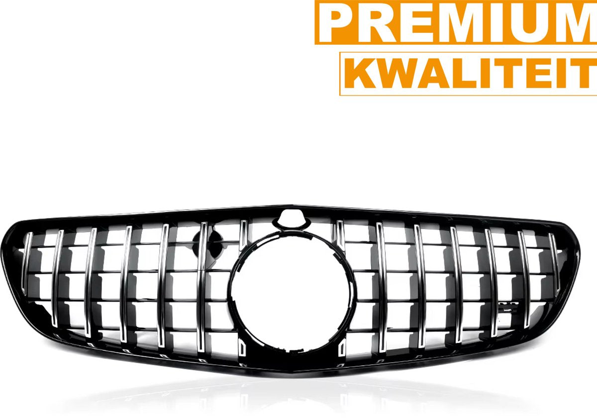 Voorbumper GT Grille - Voor Mercedes C217 S63/S65 AMG Coupé (2014-2017)- Chroom + Zwart - Auto Accessoires