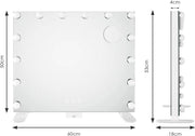 Make-upspiegel met Verlichting - Verlichte piegel - Mirror - Verlichte Spiegel met 14 Dimbare LED-lampen - voor Kleedkamer & Slaapkamer