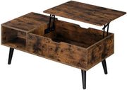 Salontafel Dulvia- Bruin - Tafel voor woonkamer - Met opbergruimte en hefplank - Laptoptafel