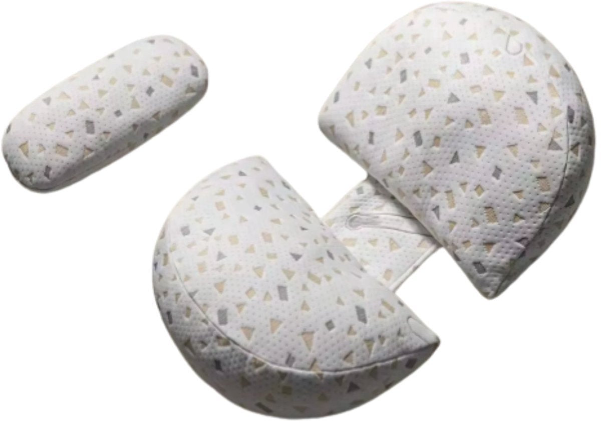 Opulence Ergonomisch zwangerschapskussen - Voor zijslapen - Body pillow - Zijslaapkussen - Voedingskussen - Verstelbaar - Grijs
