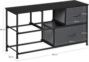 Ladekast met 5 Laden - Dressior - Kast - Voor Woonkamer, Slaapkamer, Keuken of Hal - TV-Kast & Dressoir - Met Stof en Metalen Frame