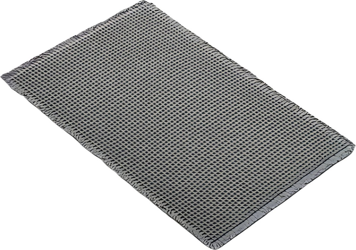 Badmat Vaylen - voor badkamer - Douchemat - Grijs - 50x80cm - Absorberend & antislip - Boho stijl