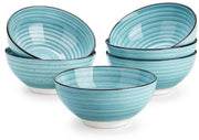 Fiorenzo Serviesset - 6 delig - 6 persoons - Blauw - Dinerborden - Bordenset - Diepe borden - Ontbijtborden - Servies - Keukenservies