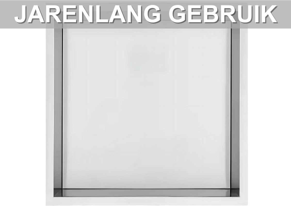 Douchenis PRO - Inbouwnis - Voor badkamer - Zeepopslag - Verzonken - 2 lagen - 33x33cm