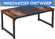 Modern Computerbureau - Vintage zwart - Voor Thuiswerkplek of Kantoor - Bureau - 180cm
